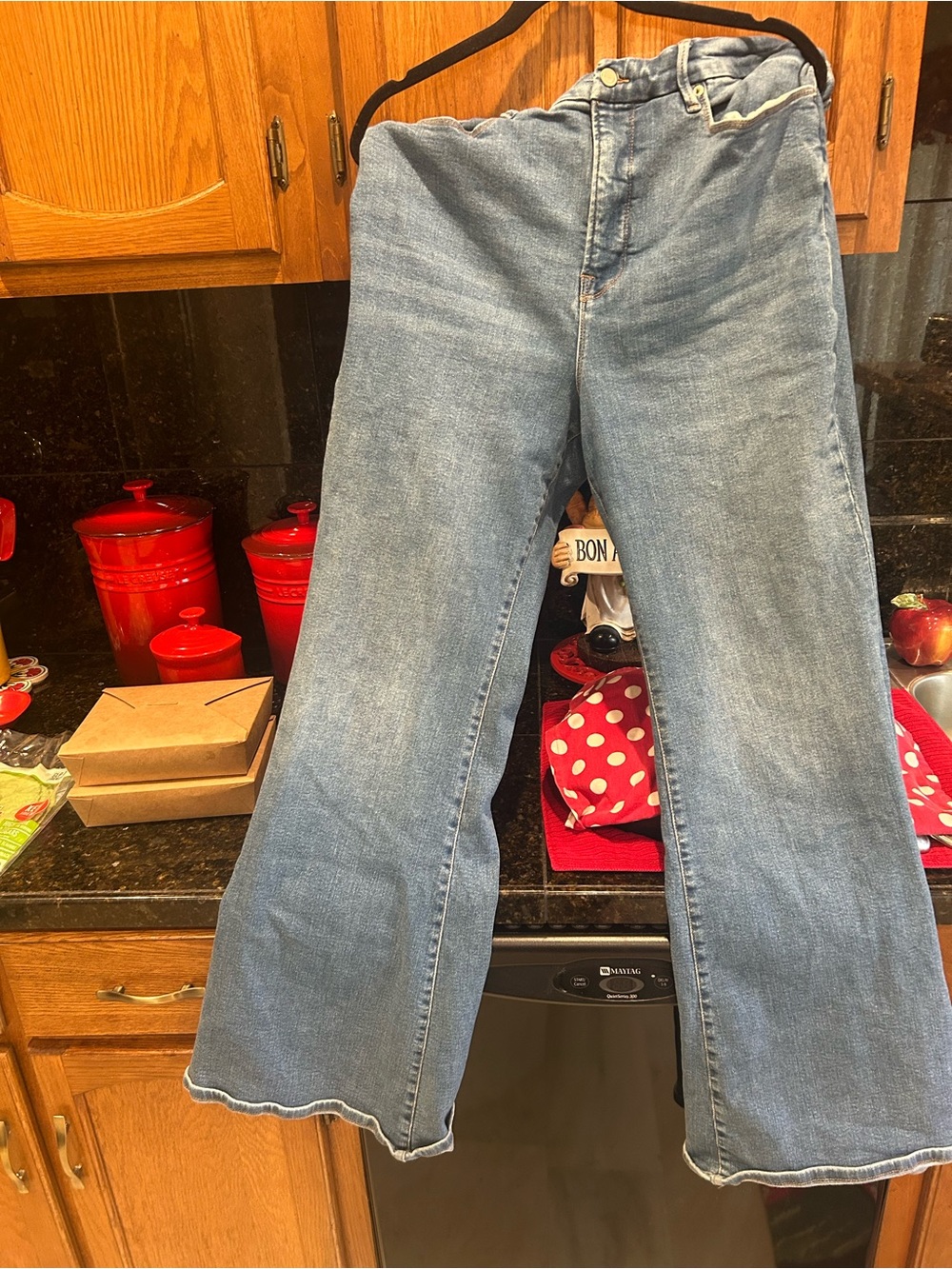 Good American Light Blue Wide-Leg Flare Jeans